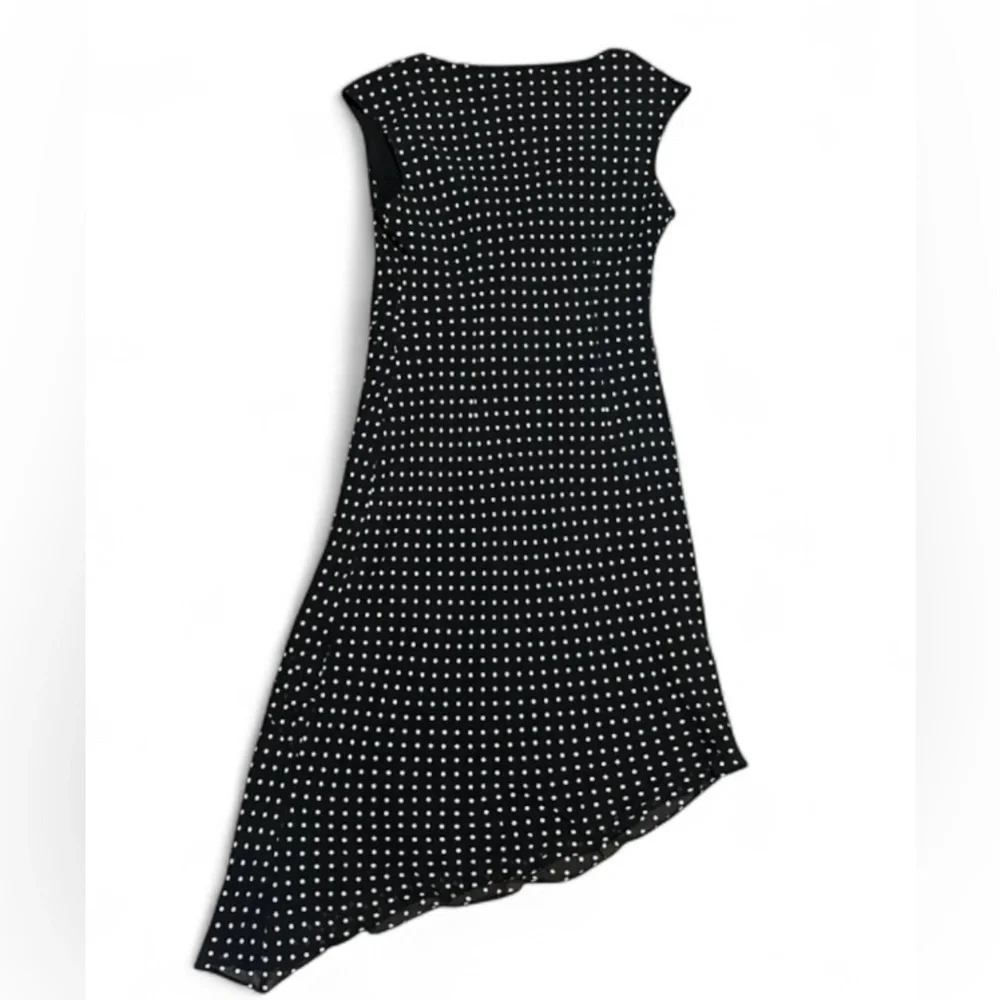 Adrianna‎ Papell Black Silk Vintage Cocktail Women's Dress Size 8 - Picture 3 of 11